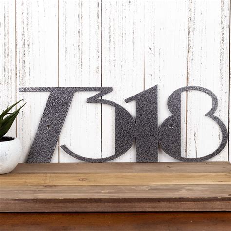 metallic plastic 8 house numbers|8 Inch Metal House Numbers .